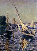 Gustave Caillebotte Regatta at Argenteuil painting